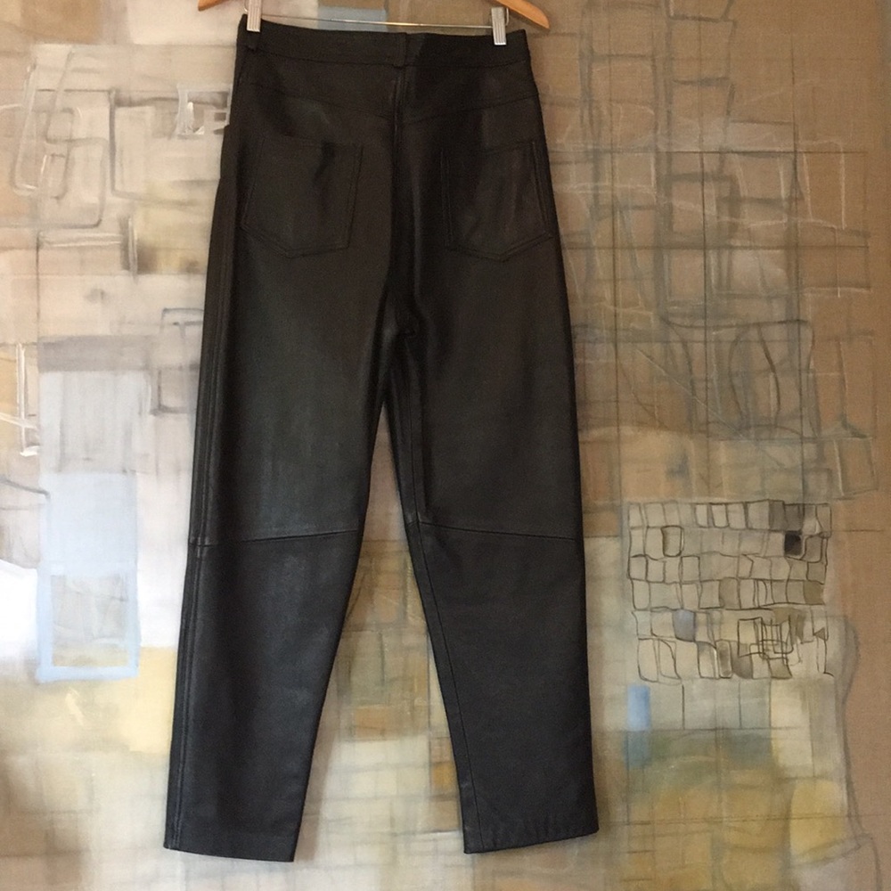 Vintage Arrow Leathercare Black Leather Pants - Picture 2 of 8